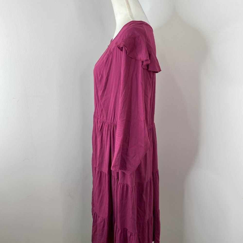Torrid Fuchsia Keyhole Ruffle Dress - Picture 5 of 8